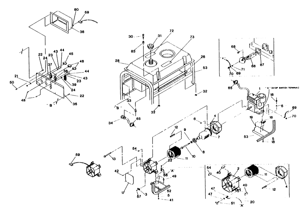 Generator Pp 5000 Diagram and Parts List for 0413-0-PP5000  Briggs and Stratton Generator